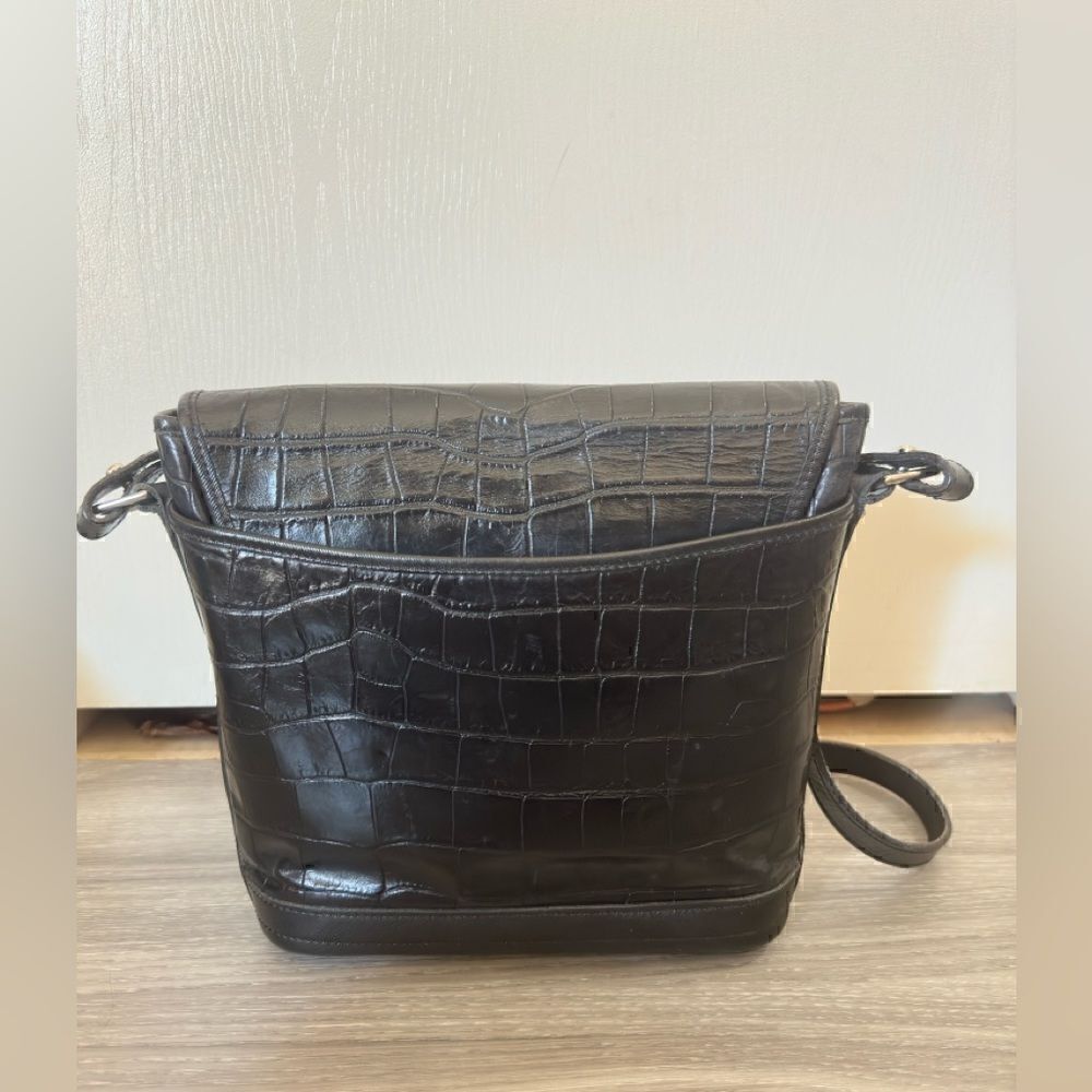 Large Flap Handbag Dooney & Bourke croc Embossed - Picture 3 of 12